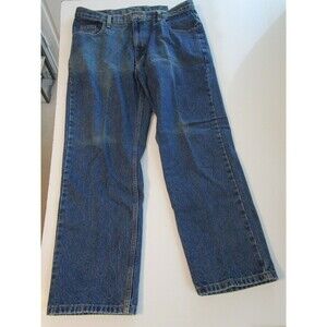 Members Mark Jeans Mens 36x29 Blue Denim Straight Leg Classic Fit Pants Casual